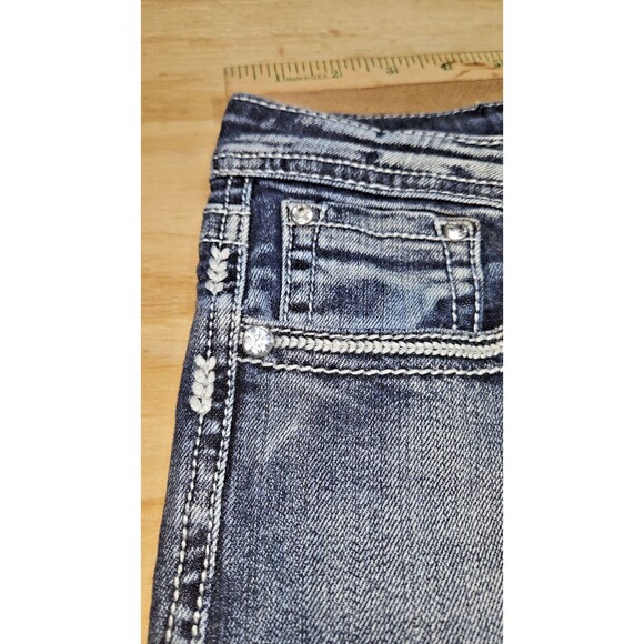 Shyanne Jeans Womens 32 short ANNWE Mid Rise Bootcut Blue Denim Stretch - Picture 7 of 16